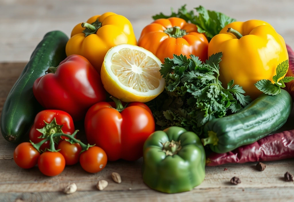 Produits frais pour plan alimentaire